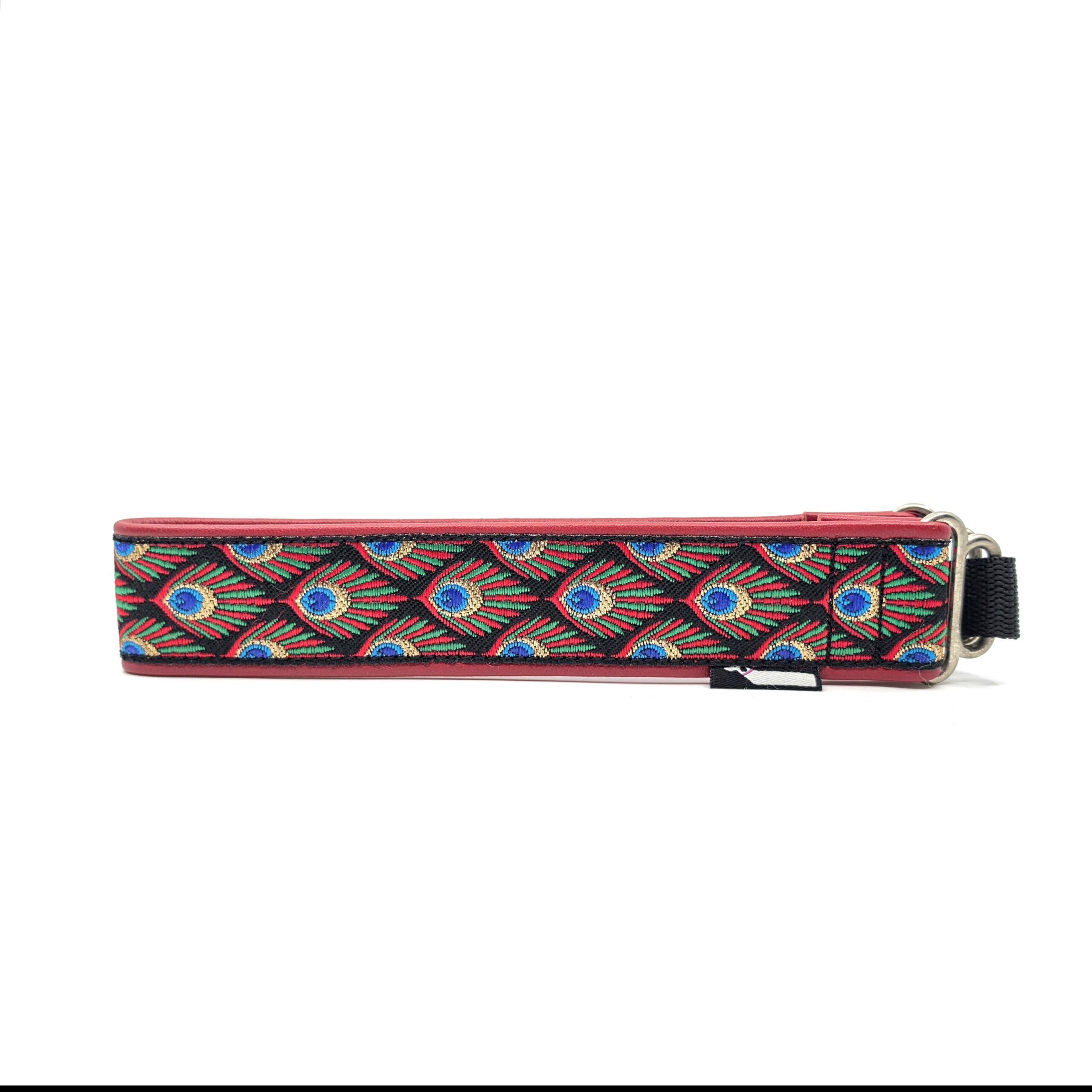 Halsband "Peacock Fever" - Röd