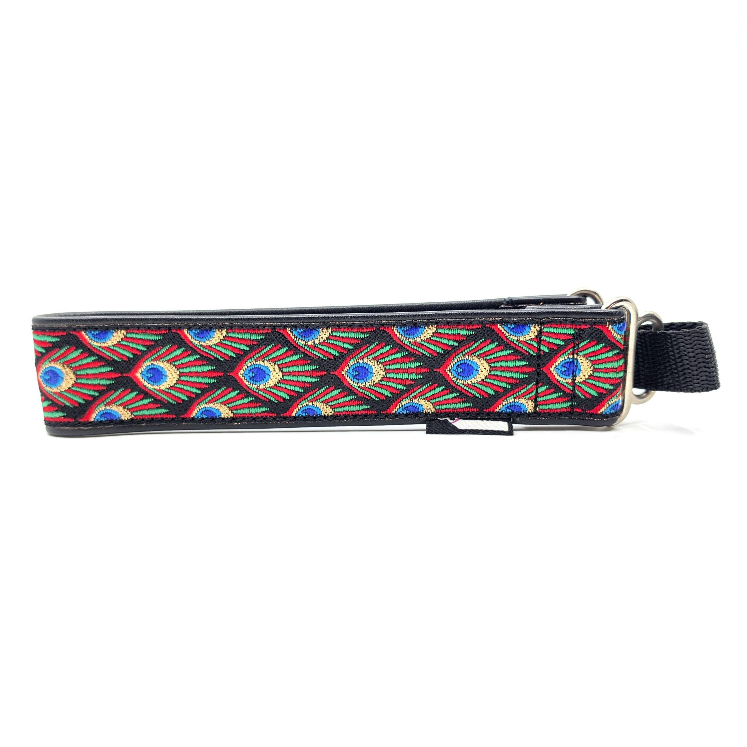 Halsband "Peacock Fever" - Svart